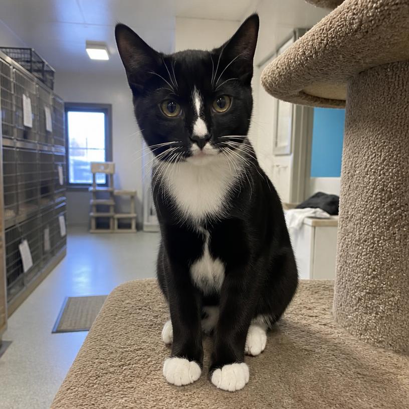 Domino, an adoptable Domestic shorthair
